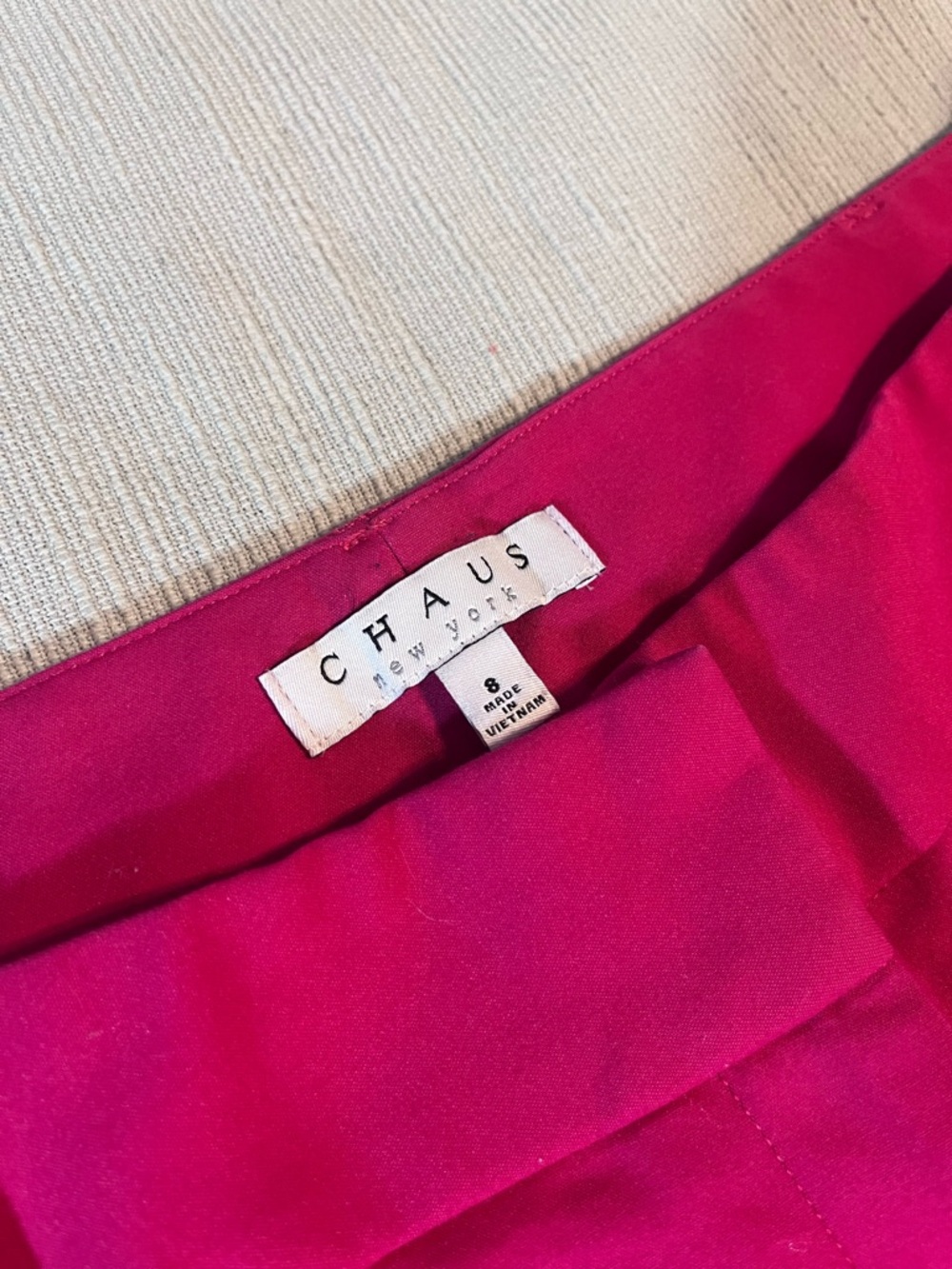 Chaus Hot Pink Tailored Pants - Picture 2 of 4